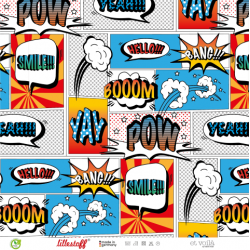 Bio Jersey Lillestoff - Comic bunt